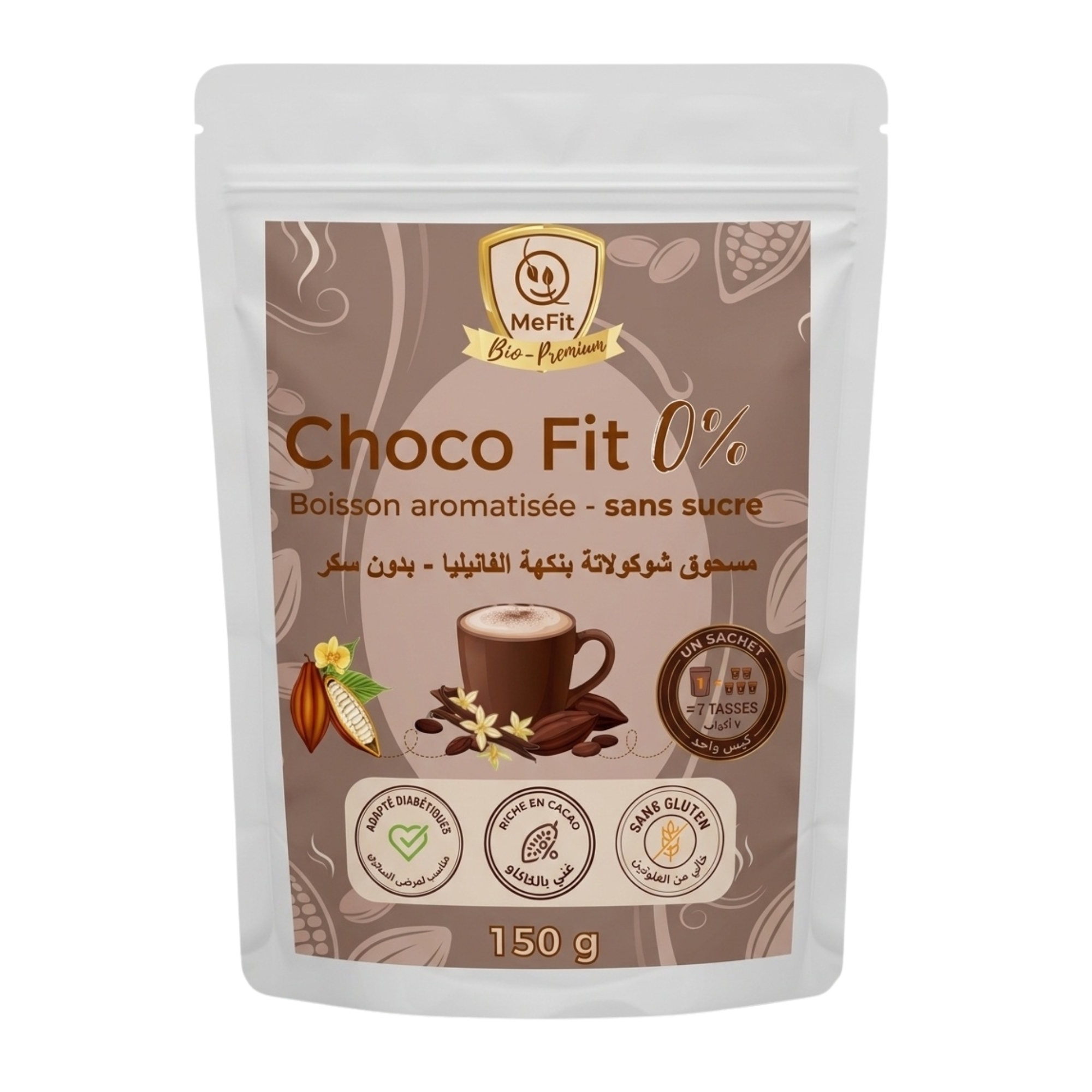 Design sans titre (16) Chocofit - chocolat en poudre aromatisé pour diabétiques – Image 1