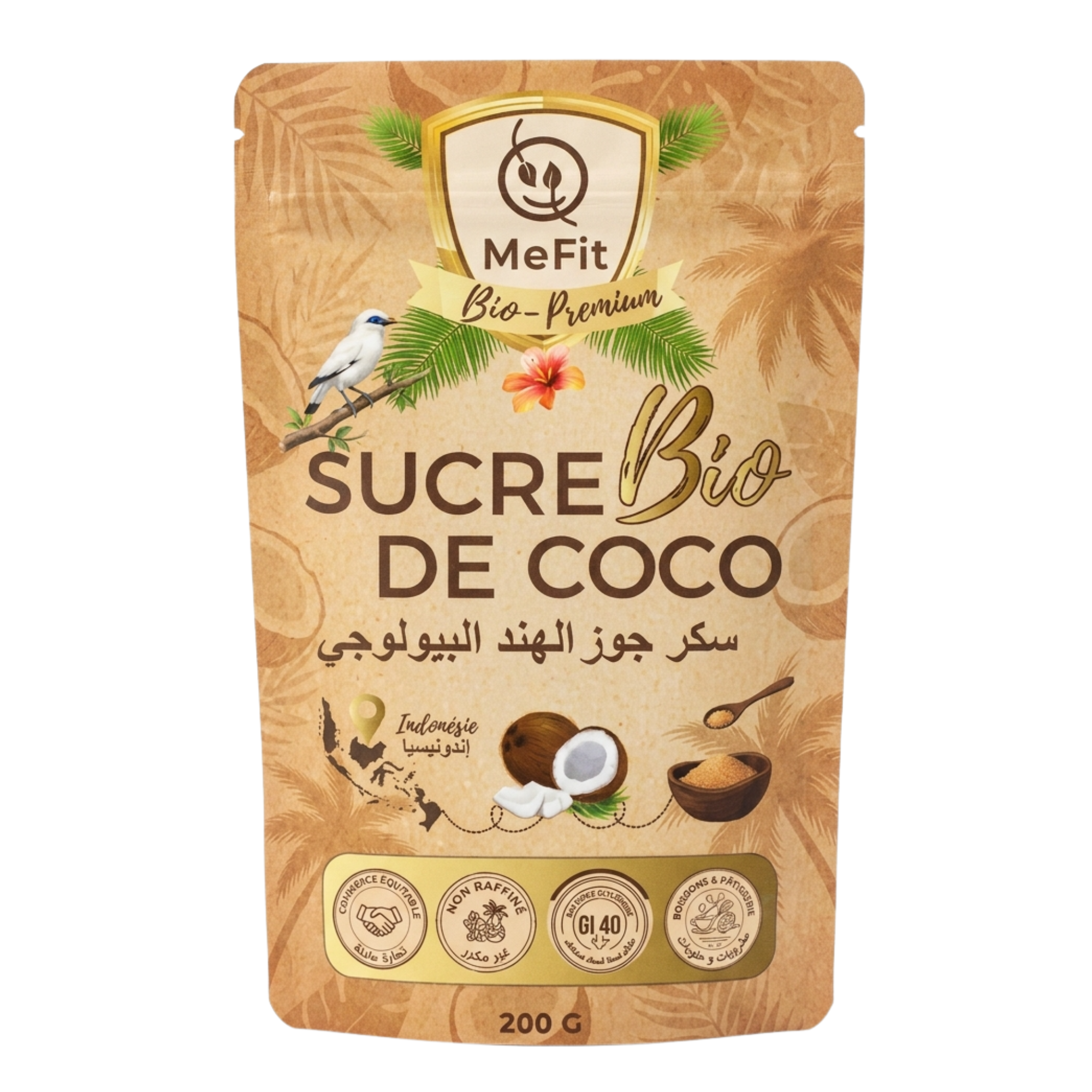 Design sans titre (8) Sucre Fleur de coco BIO – Image 1