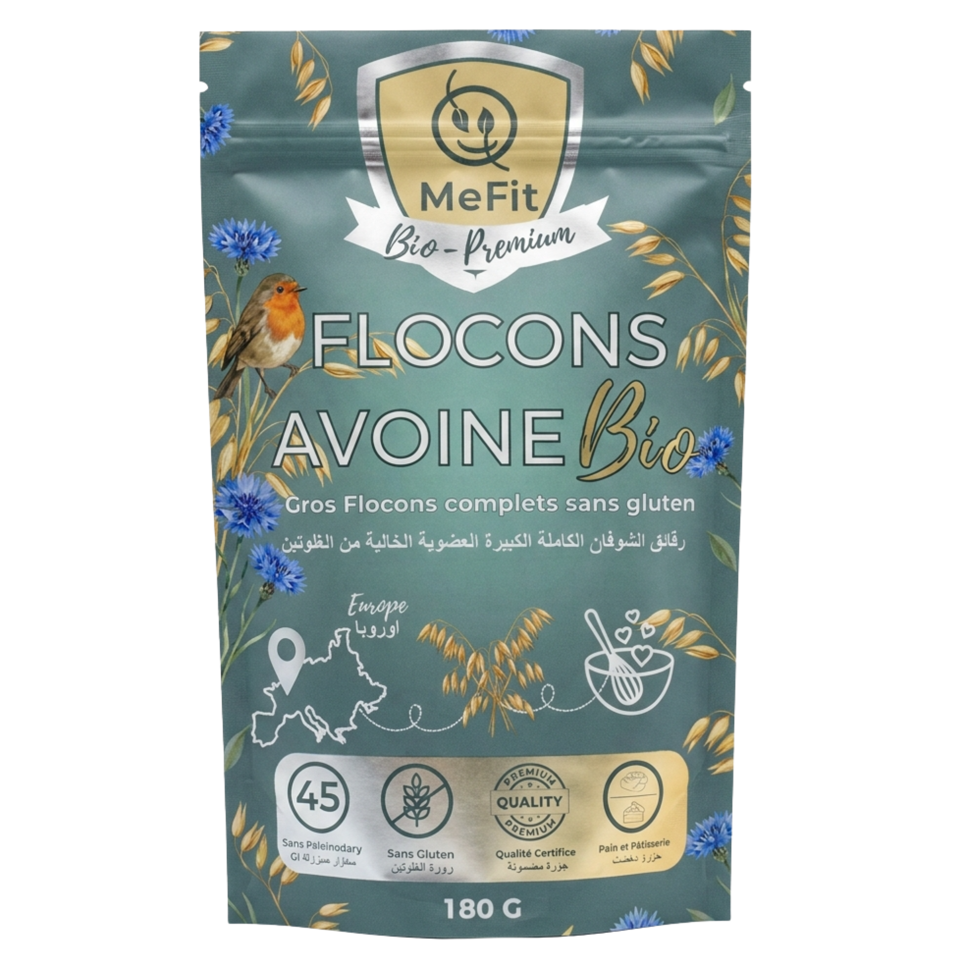 Design sans titre (9) Avoine Gros flocons Complet sans Gluten – Image 1